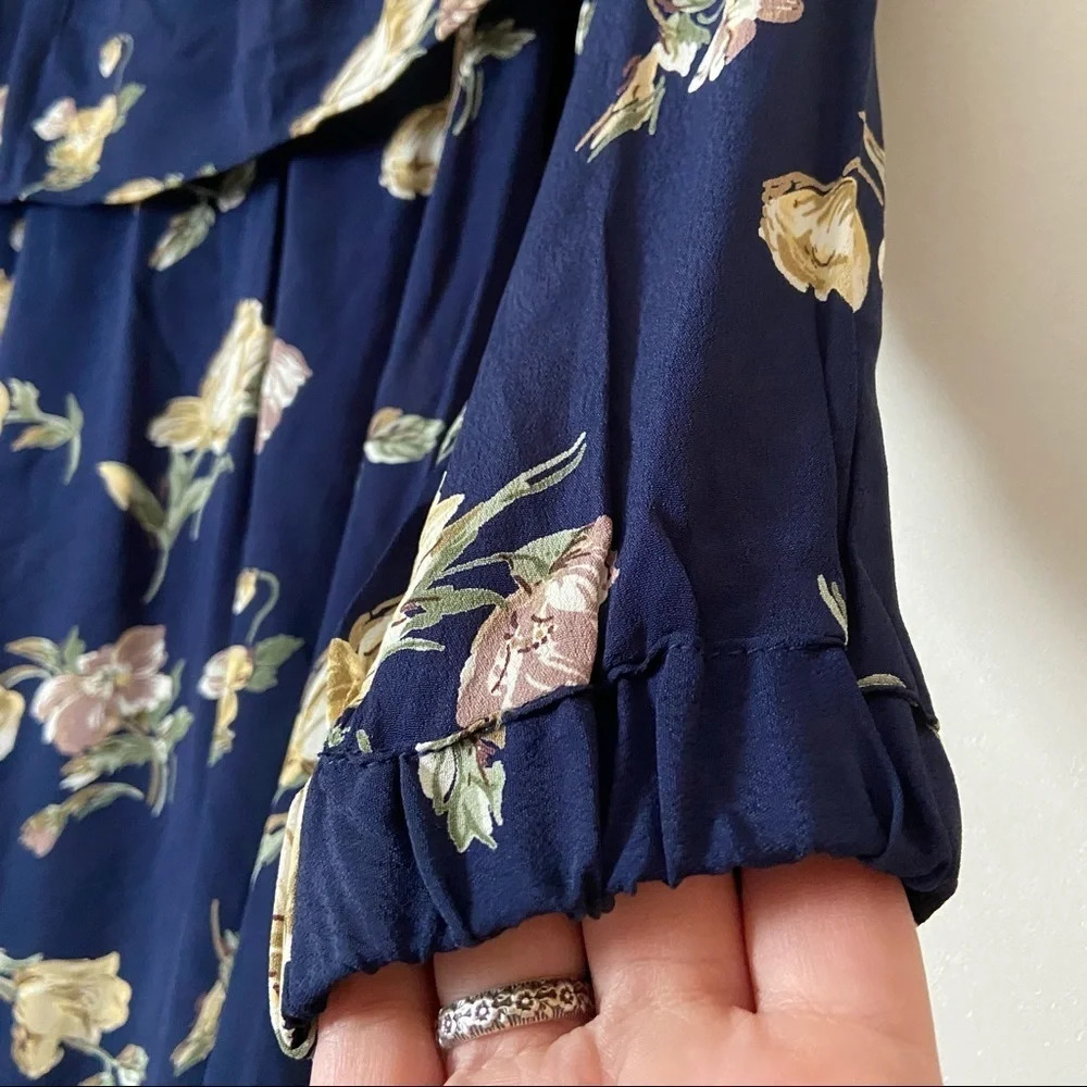 LIKE NEW Louie Mini Dress Off Shoulder Deep Blue Size XS Long - Picture 7 of 12